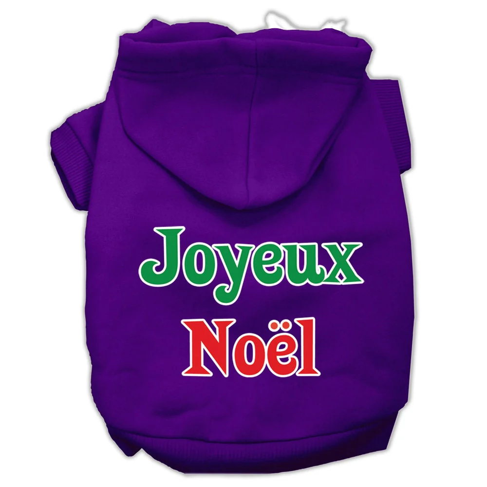 Christmas Pet Hoodie Screen Printed, "Joyeux Noel" - Image 10