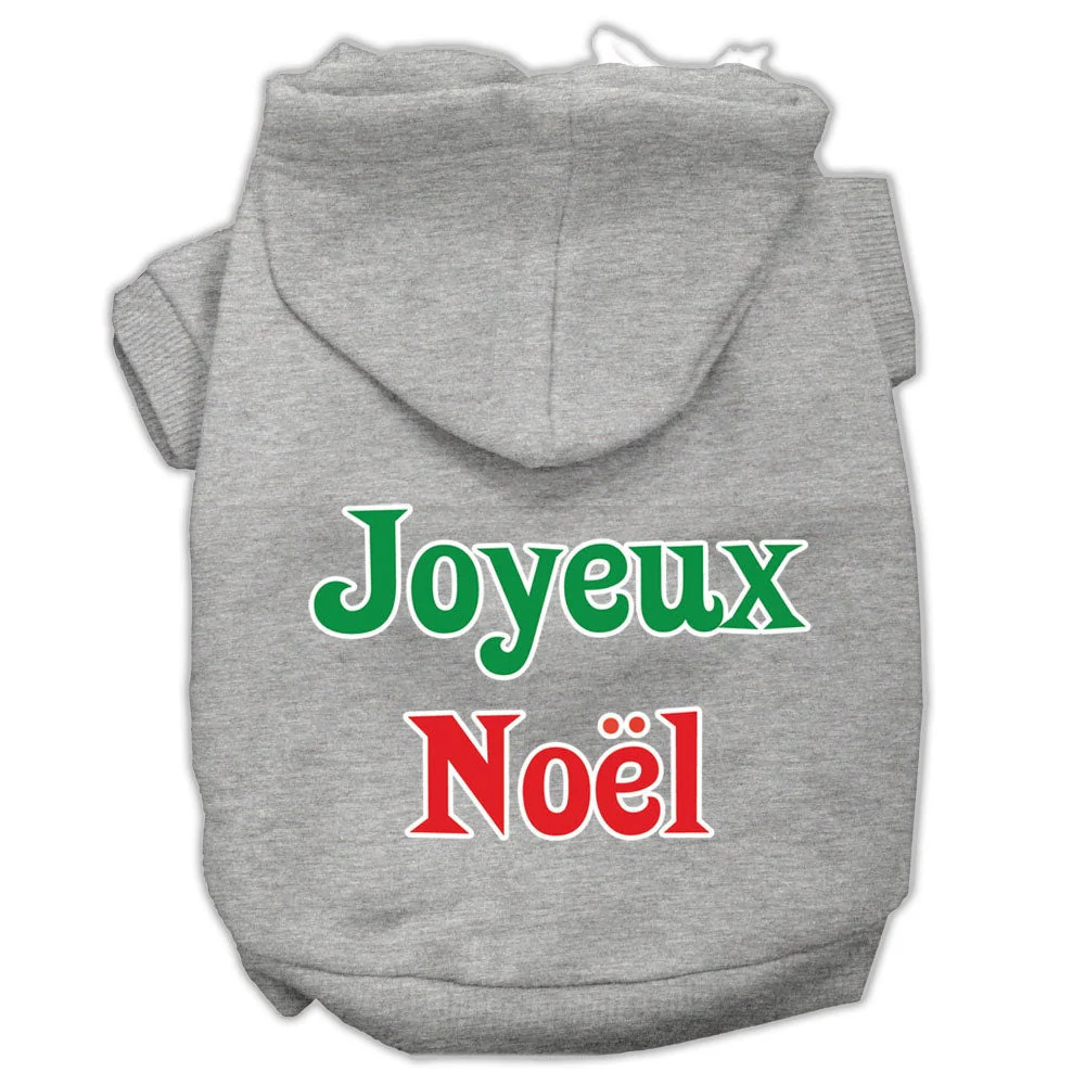 Christmas Pet Hoodie Screen Printed, "Joyeux Noel" - Image 5