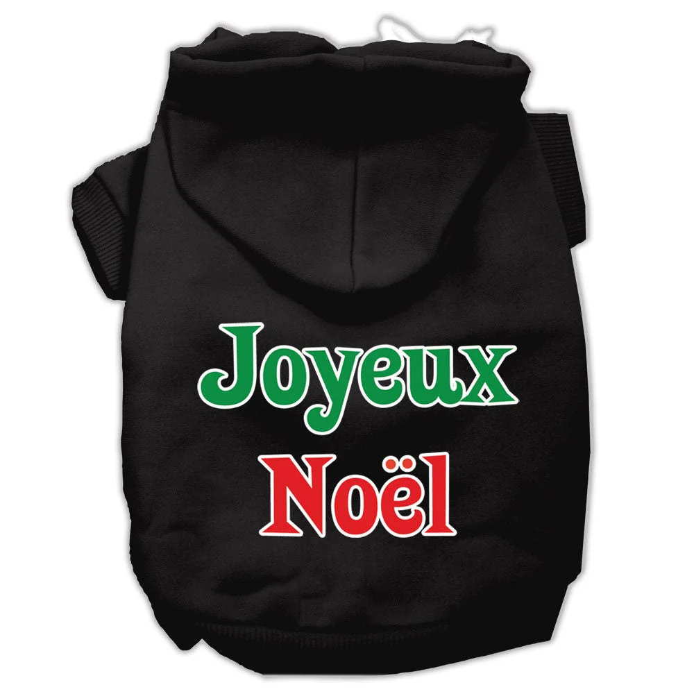 Christmas Pet Hoodie Screen Printed, "Joyeux Noel" - Image 7