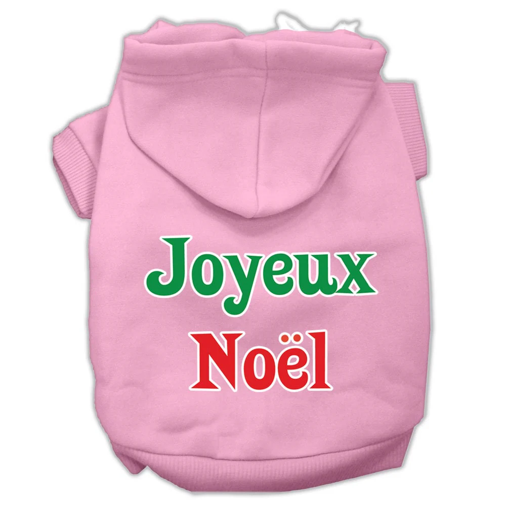 Christmas Pet Hoodie Screen Printed, "Joyeux Noel" - Image 9