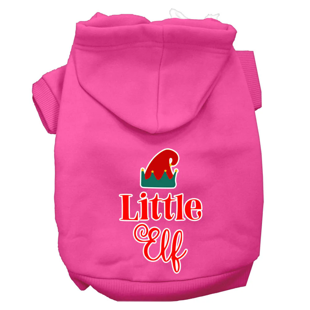 Christmas Pet Hoodie Screen Printed, "Little Elf" - Image 11
