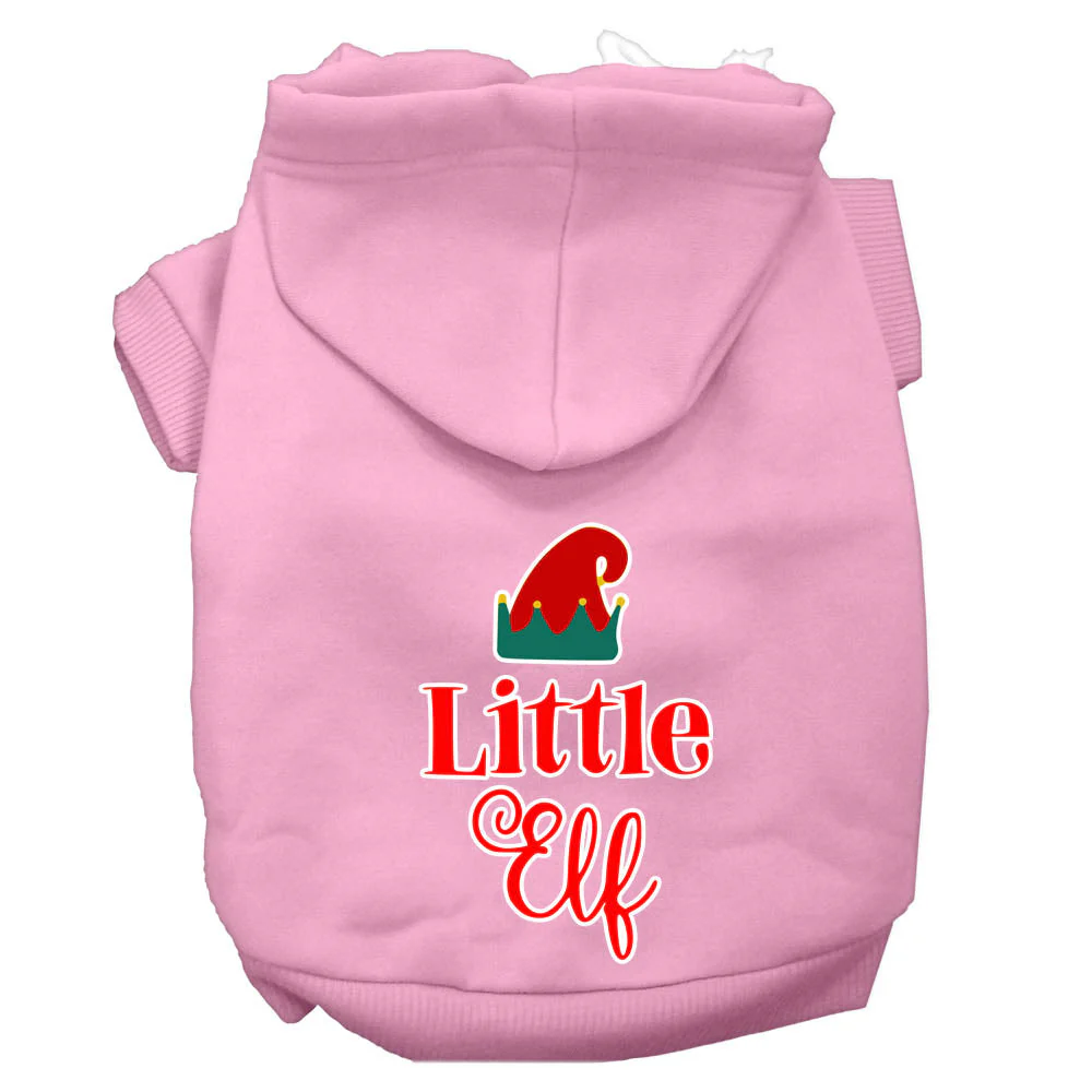 Christmas Pet Hoodie Screen Printed, "Little Elf" - Image 13