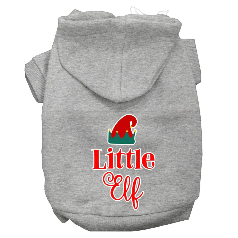 Christmas Pet Hoodie Screen Printed, "Little Elf" - Image 6