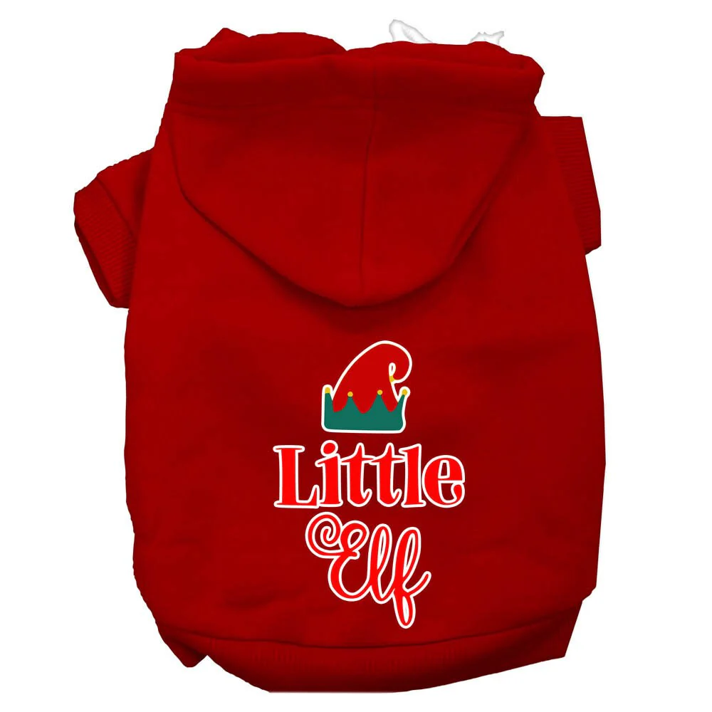 Christmas Pet Hoodie Screen Printed, "Little Elf" - Image 7