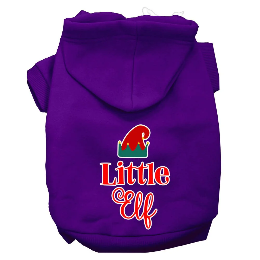 Christmas Pet Hoodie Screen Printed, "Little Elf" - Image 8