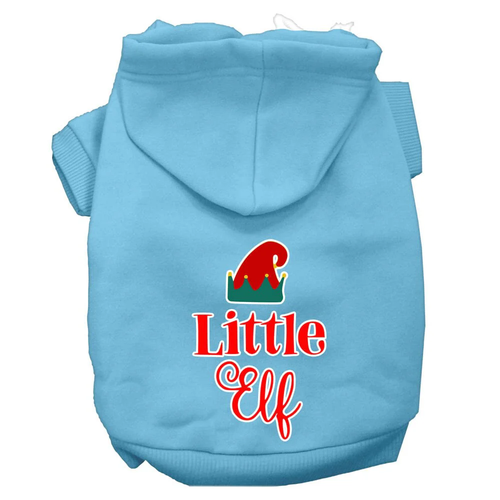 Christmas Pet Hoodie Screen Printed, "Little Elf" - Image 9