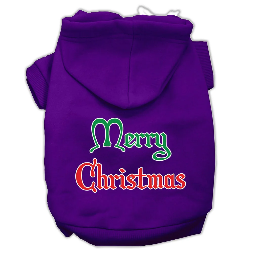 Christmas Pet Hoodie Screen Printed, "Merry Christmas" - Image 10