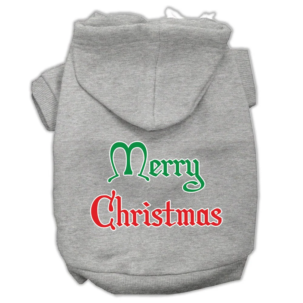 Christmas Pet Hoodie Screen Printed, "Merry Christmas" - Image 4