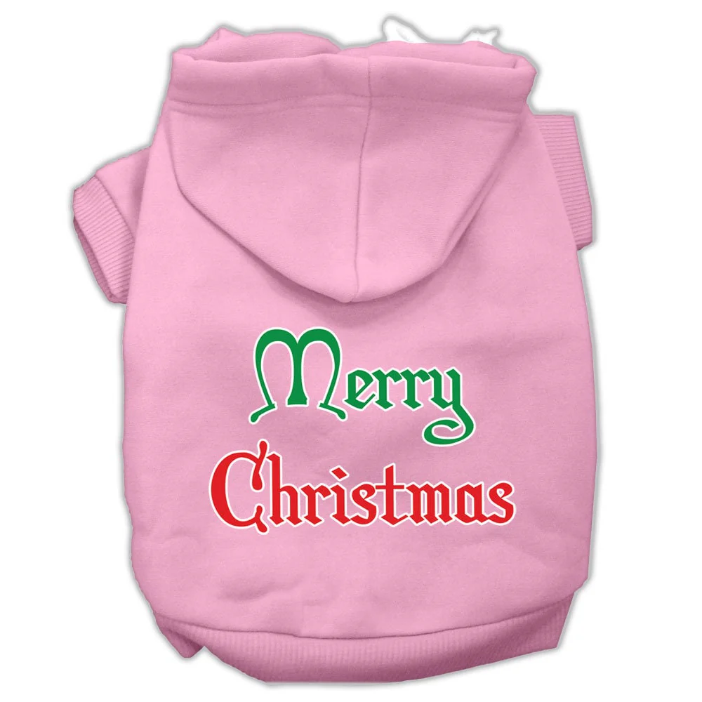 Christmas Pet Hoodie Screen Printed, "Merry Christmas" - Image 6