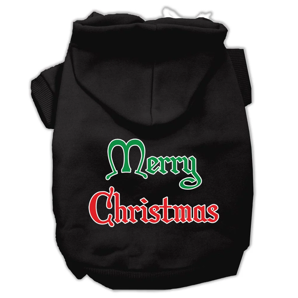 Christmas Pet Hoodie Screen Printed, "Merry Christmas" - Image 7