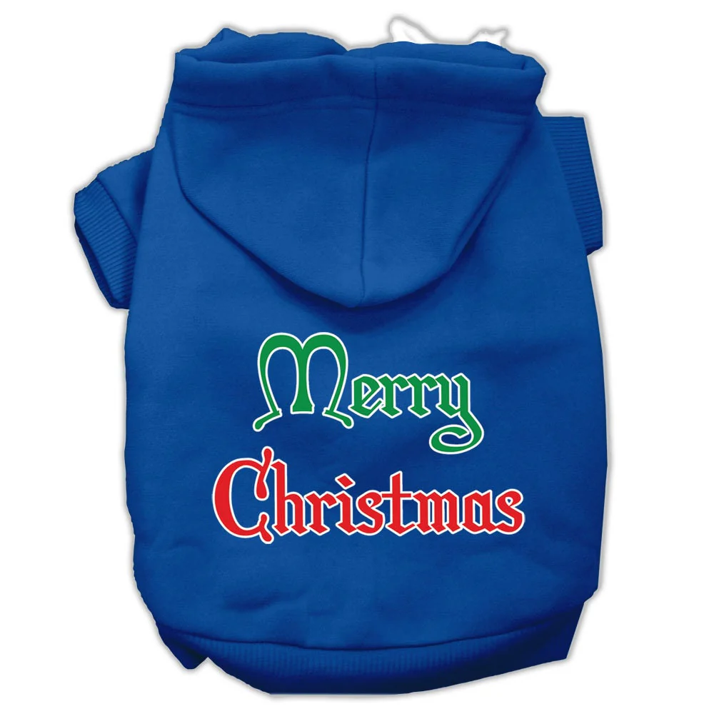 Christmas Pet Hoodie Screen Printed, "Merry Christmas" - Image 8