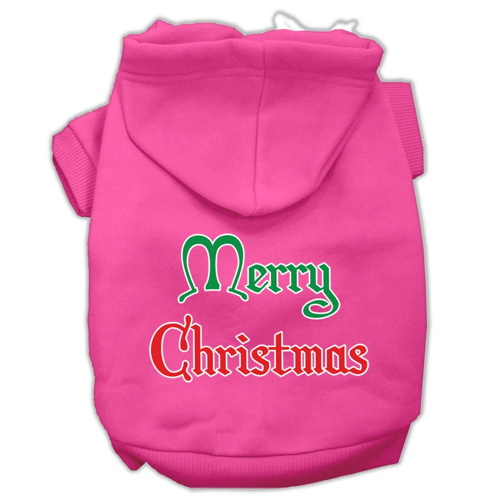 Christmas Pet Hoodie Screen Printed, "Merry Christmas" - Image 9