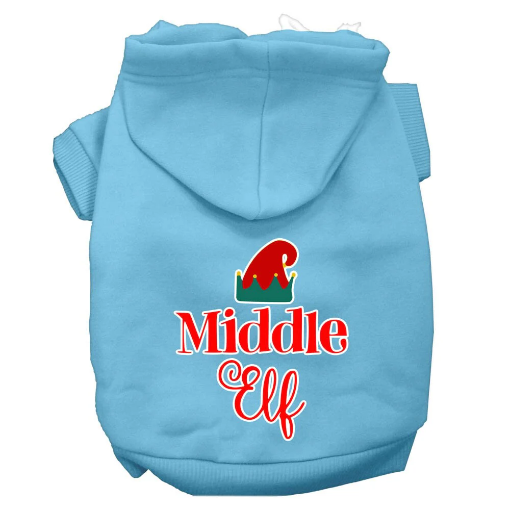 Christmas Pet Hoodie Screen Printed, "Middle Elf" - Image 7