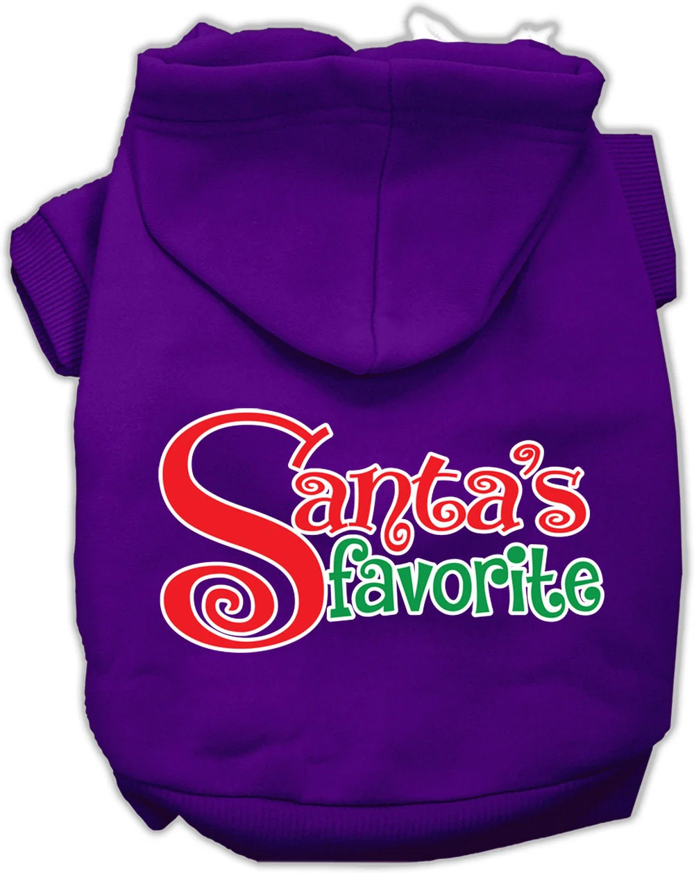 Christmas Pet Hoodie Screen Printed, "Santa's Favorite" - Image 10