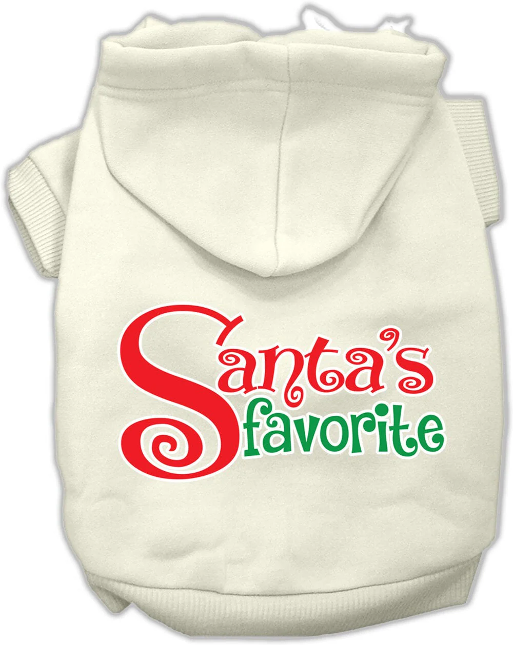 Christmas Pet Hoodie Screen Printed, "Santa's Favorite" - Image 3
