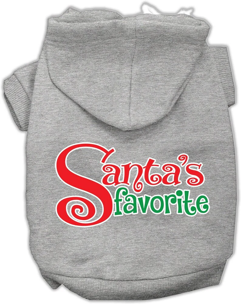 Christmas Pet Hoodie Screen Printed, "Santa's Favorite" - Image 5
