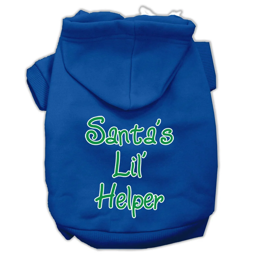 Christmas Pet Hoodie Screen Printed, "Santa's Lil Helper" - Image 10