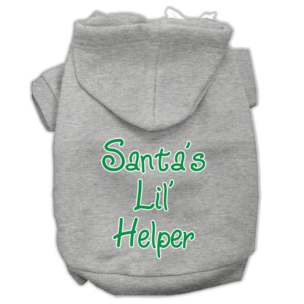 Christmas Pet Hoodie Screen Printed, "Santa's Lil Helper" - Image 5