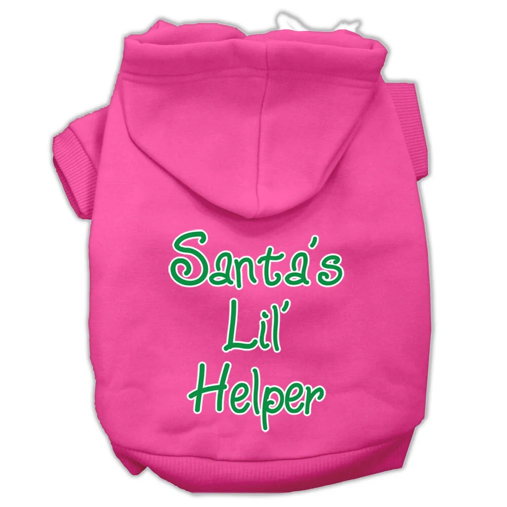 Christmas Pet Hoodie Screen Printed, "Santa's Lil Helper" - Image 6