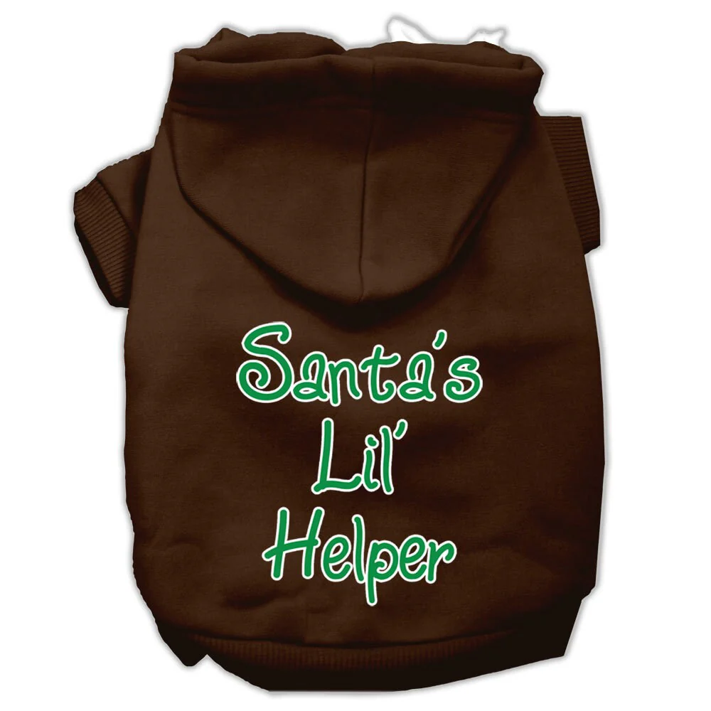 Christmas Pet Hoodie Screen Printed, "Santa's Lil Helper" - Image 7