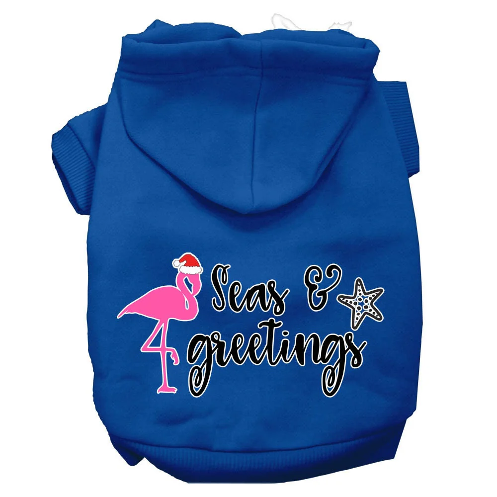 Christmas Pet Hoodie Screen Printed, "Seas & Greetings" - Image 10