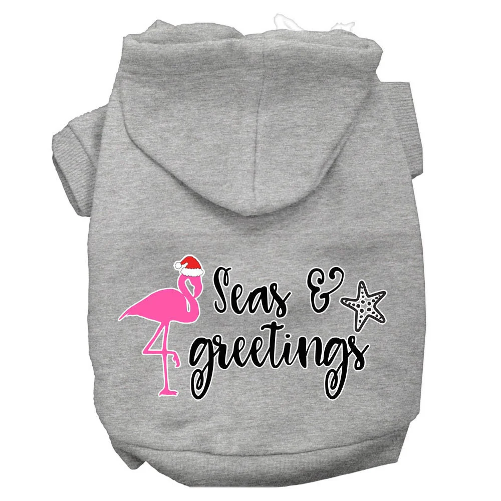 Christmas Pet Hoodie Screen Printed, "Seas & Greetings" - Image 4