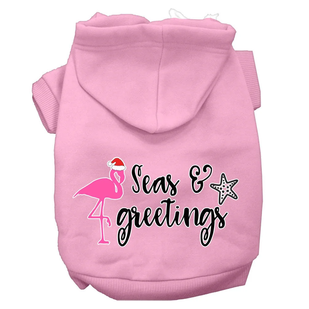Christmas Pet Hoodie Screen Printed, "Seas & Greetings" - Image 5