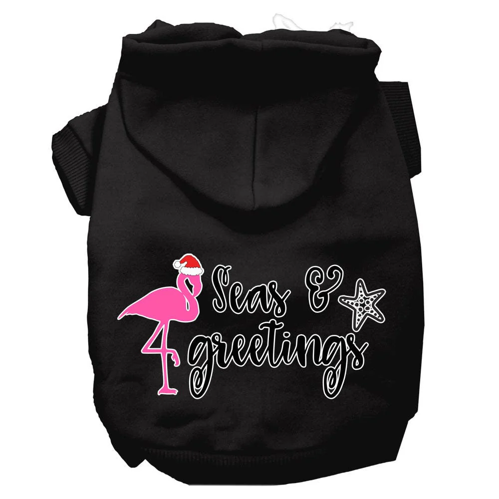 Christmas Pet Hoodie Screen Printed, "Seas & Greetings" - Image 7