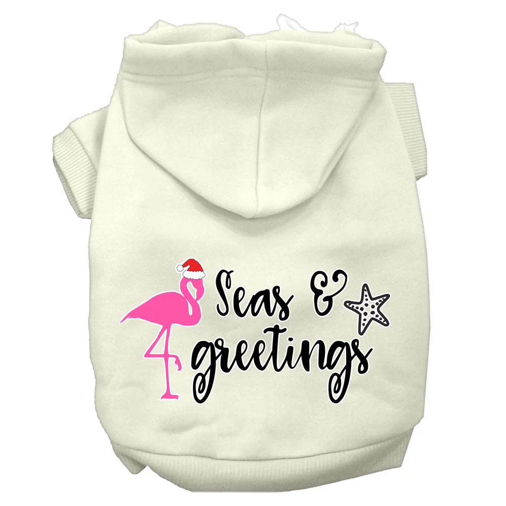 Christmas Pet Hoodie Screen Printed, "Seas & Greetings" - Image 8