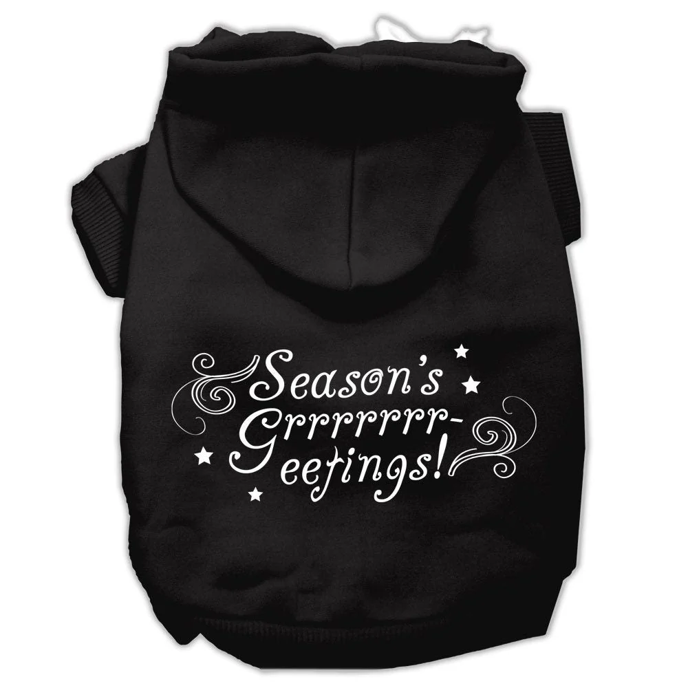 Christmas Pet Hoodie Screen Printed, "Season's Greetings" - Image 5