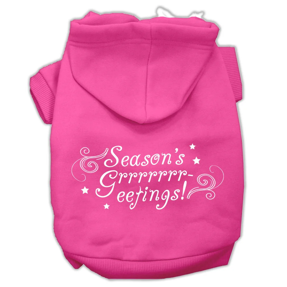 Christmas Pet Hoodie Screen Printed, "Season's Greetings" - Image 6