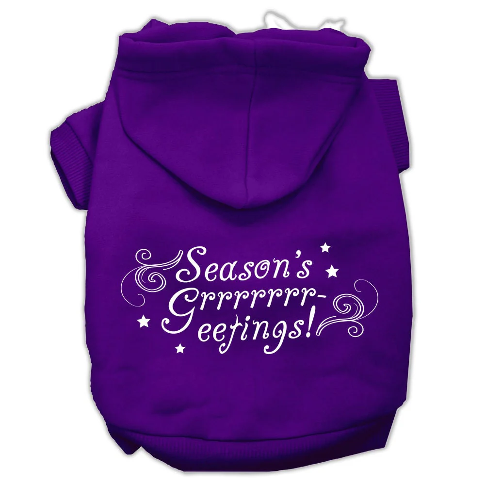 Christmas Pet Hoodie Screen Printed, "Season's Greetings" - Image 7