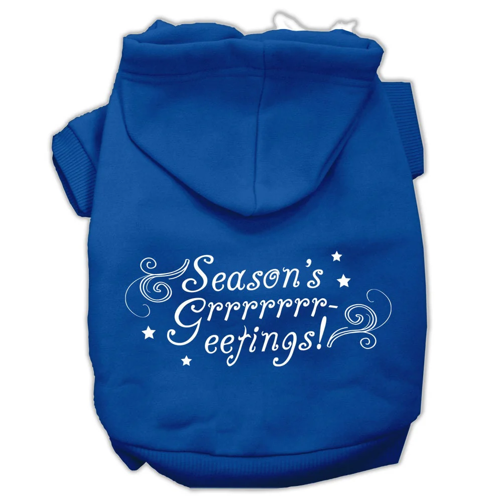 Christmas Pet Hoodie Screen Printed, "Season's Greetings" - Image 8