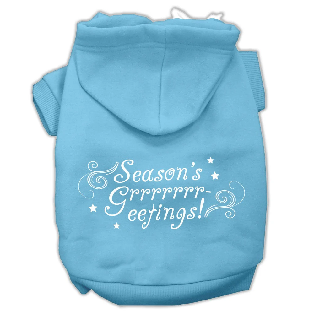 Christmas Pet Hoodie Screen Printed, "Season's Greetings" - Image 9
