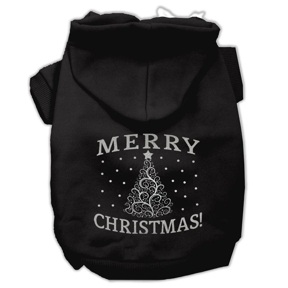 Christmas Pet Hoodie Screen Printed, "Shimmer Christmas Tree" - Image 3