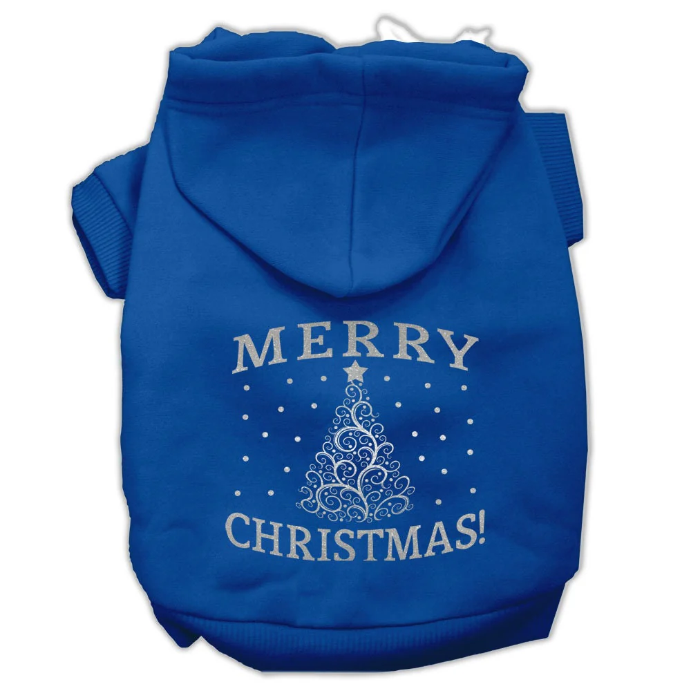 Christmas Pet Hoodie Screen Printed, "Shimmer Christmas Tree" - Image 8