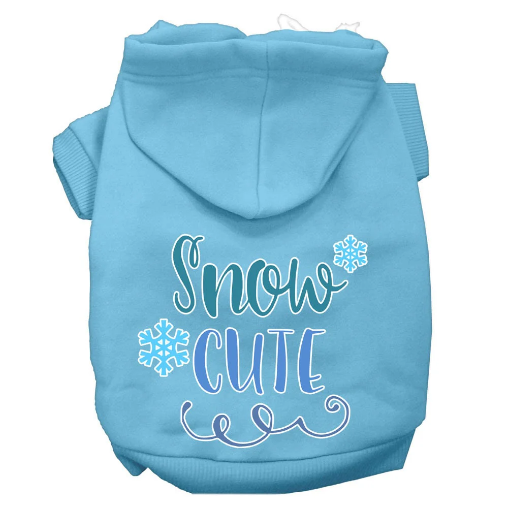 Christmas Pet Hoodie Screen Printed, "Snow Cute" - Image 3