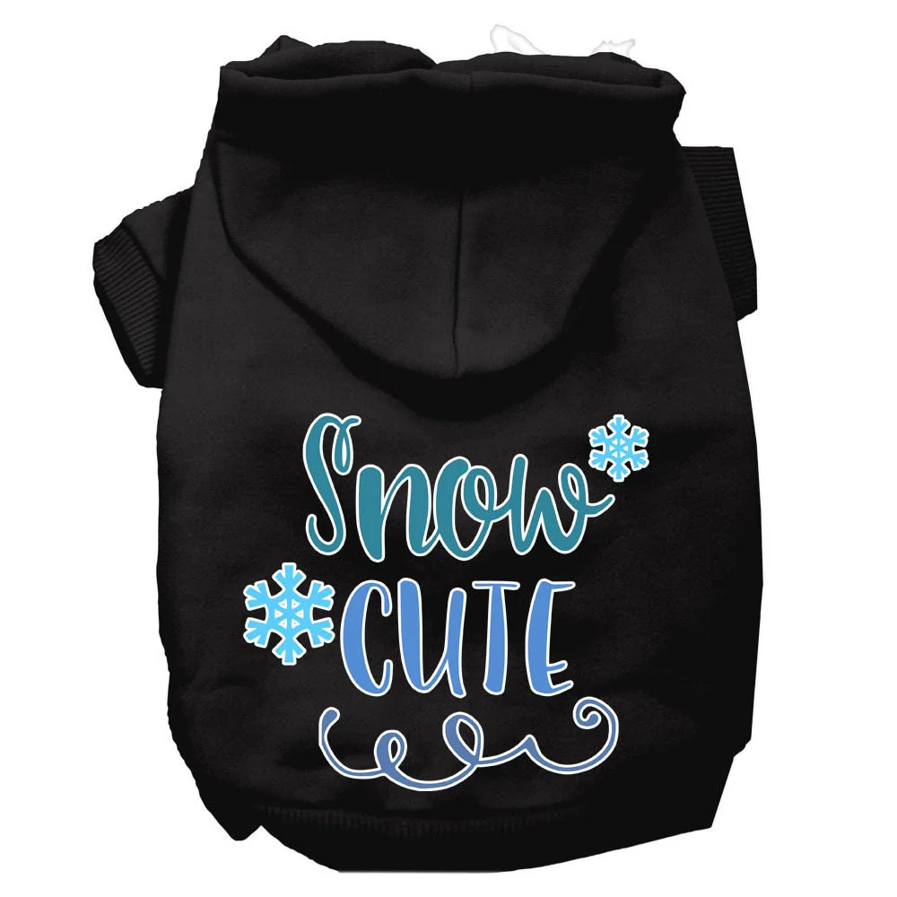 Christmas Pet Hoodie Screen Printed, "Snow Cute" - Image 4