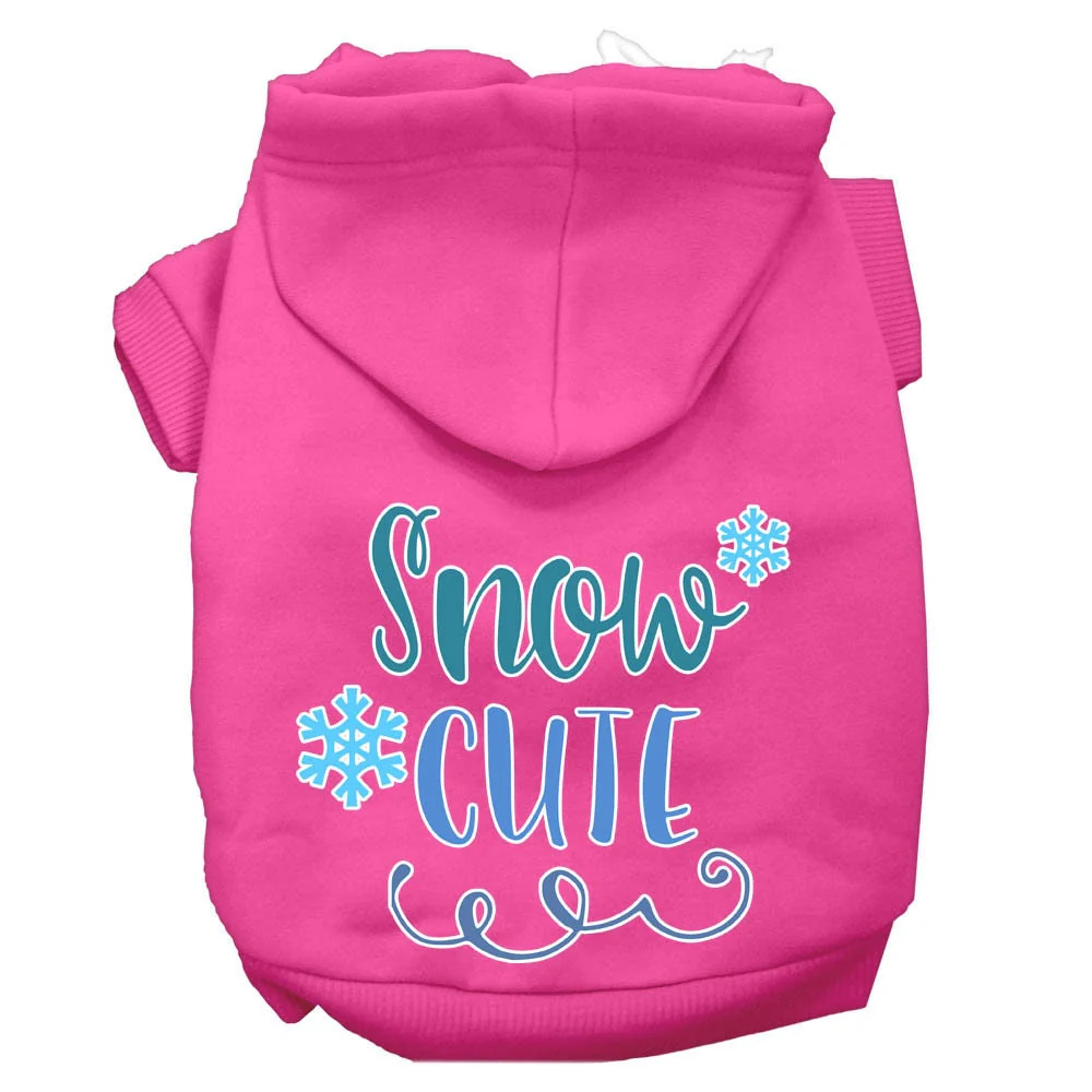 Christmas Pet Hoodie Screen Printed, "Snow Cute" - Image 6