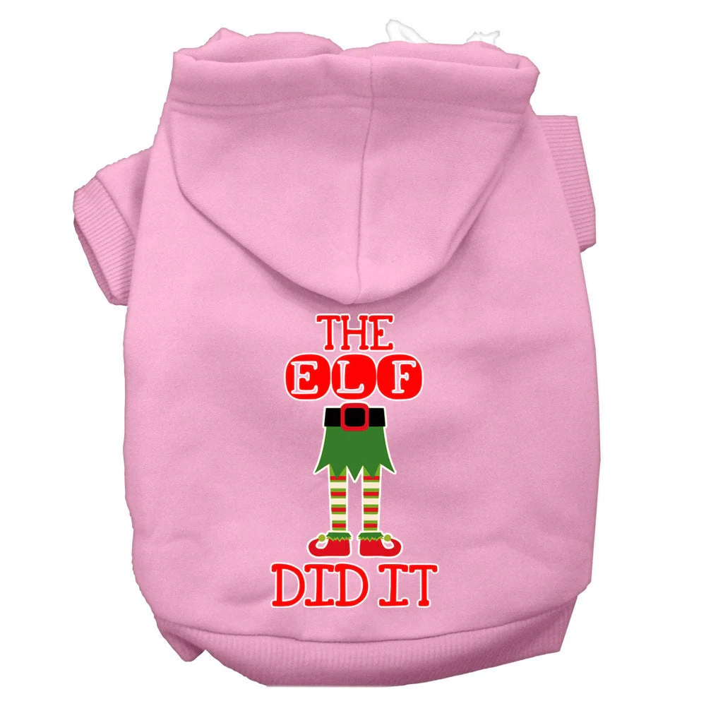 Christmas Pet Hoodie Screen Printed, "The Elf Did It" - Image 10