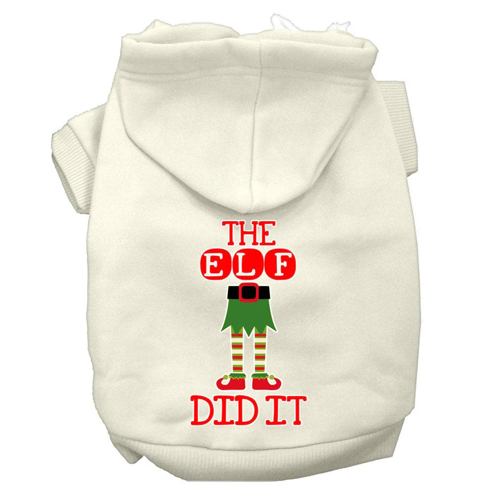 Christmas Pet Hoodie Screen Printed, "The Elf Did It" - Image 5