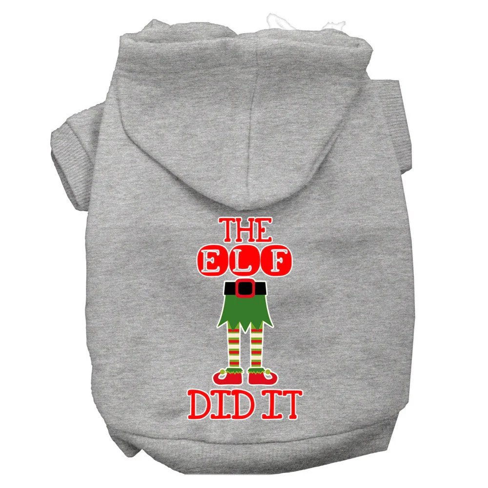 Christmas Pet Hoodie Screen Printed, "The Elf Did It" - Image 6