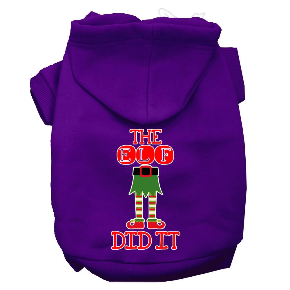 Christmas Pet Hoodie Screen Printed, "The Elf Did It" - Image 7