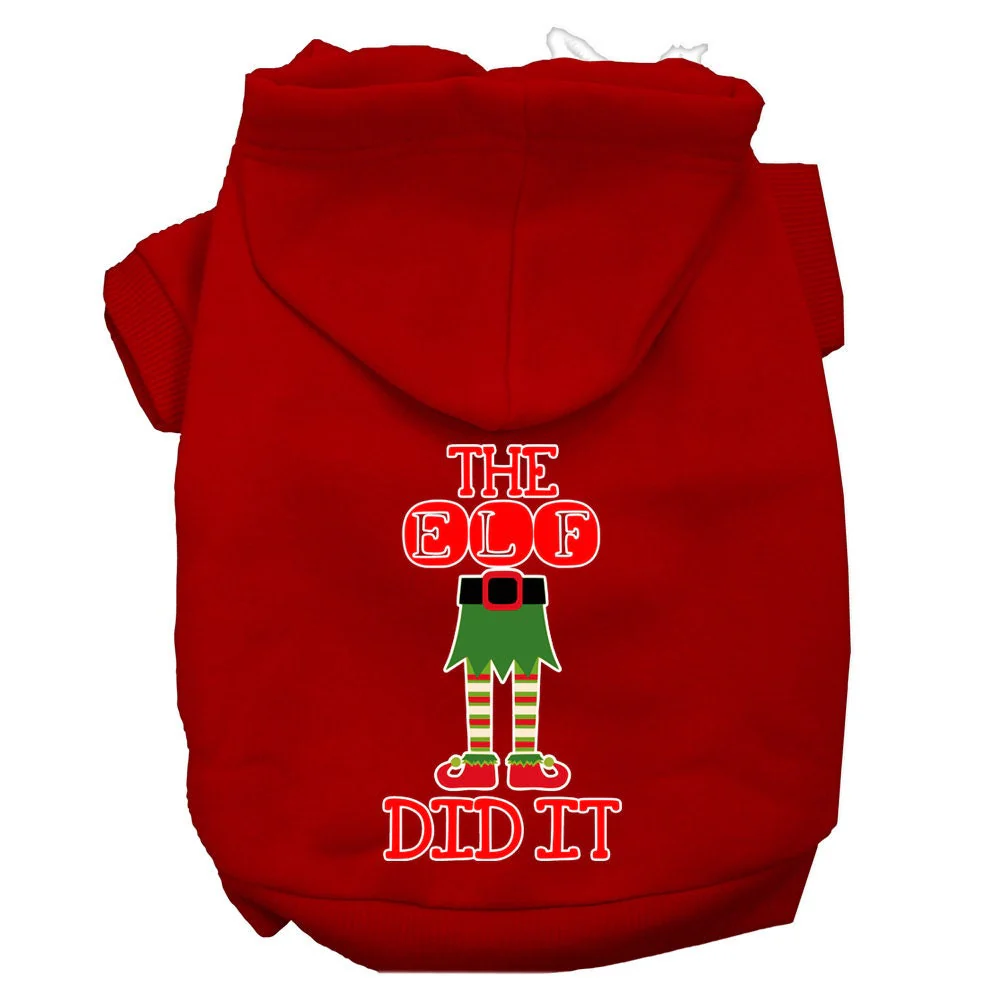 Christmas Pet Hoodie Screen Printed, "The Elf Did It" - Image 8