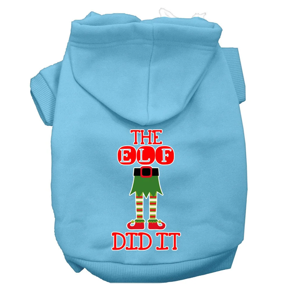 Christmas Pet Hoodie Screen Printed, "The Elf Did It" - Image 9