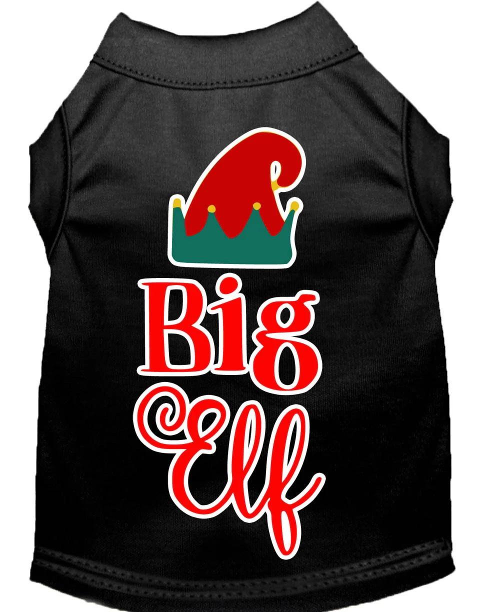 Christmas Pet Shirt Screen Printed, "Big Elf" - Image 3