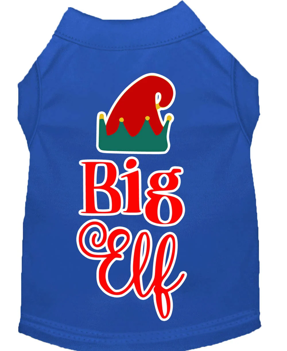 Christmas Pet Shirt Screen Printed, "Big Elf" - Image 4