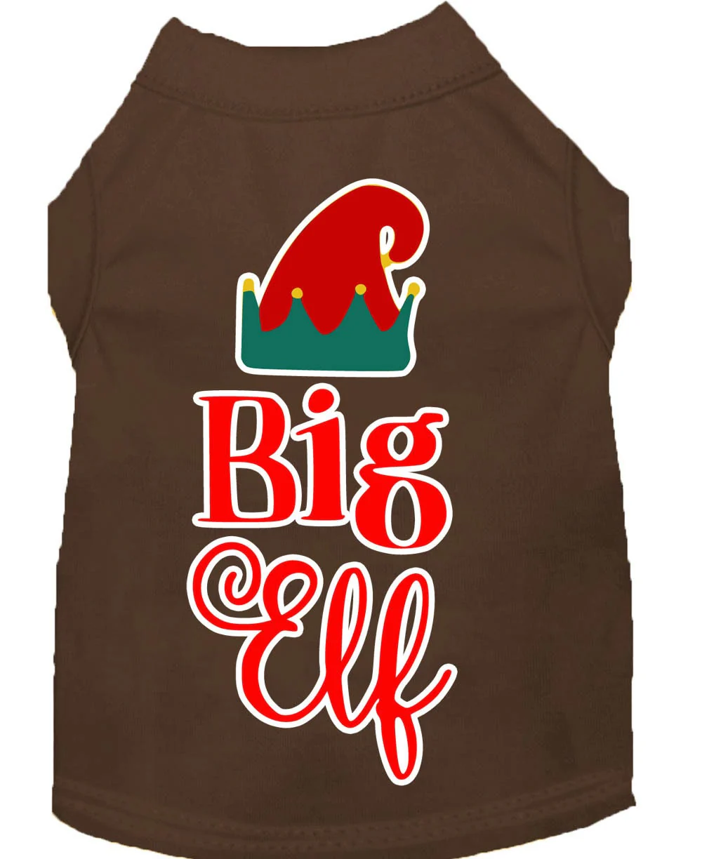 Christmas Pet Shirt Screen Printed, "Big Elf" - Image 5