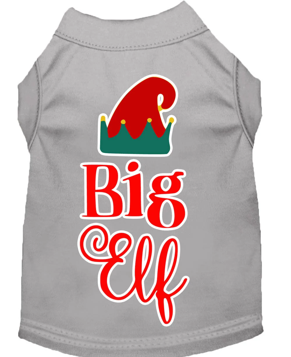 Christmas Pet Shirt Screen Printed, "Big Elf" - Image 7