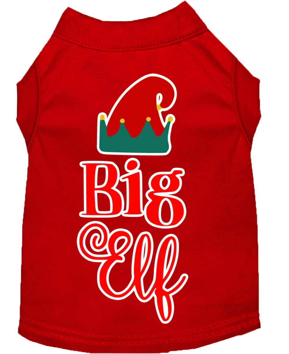 Christmas Pet Shirt Screen Printed, "Big Elf" - Image 8